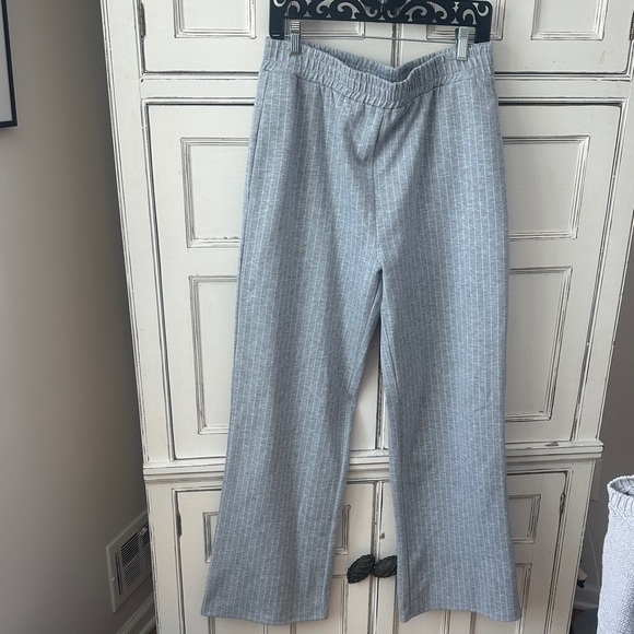 Pretty Garbage Pants - Pretty Garbage Gray Striped Pants